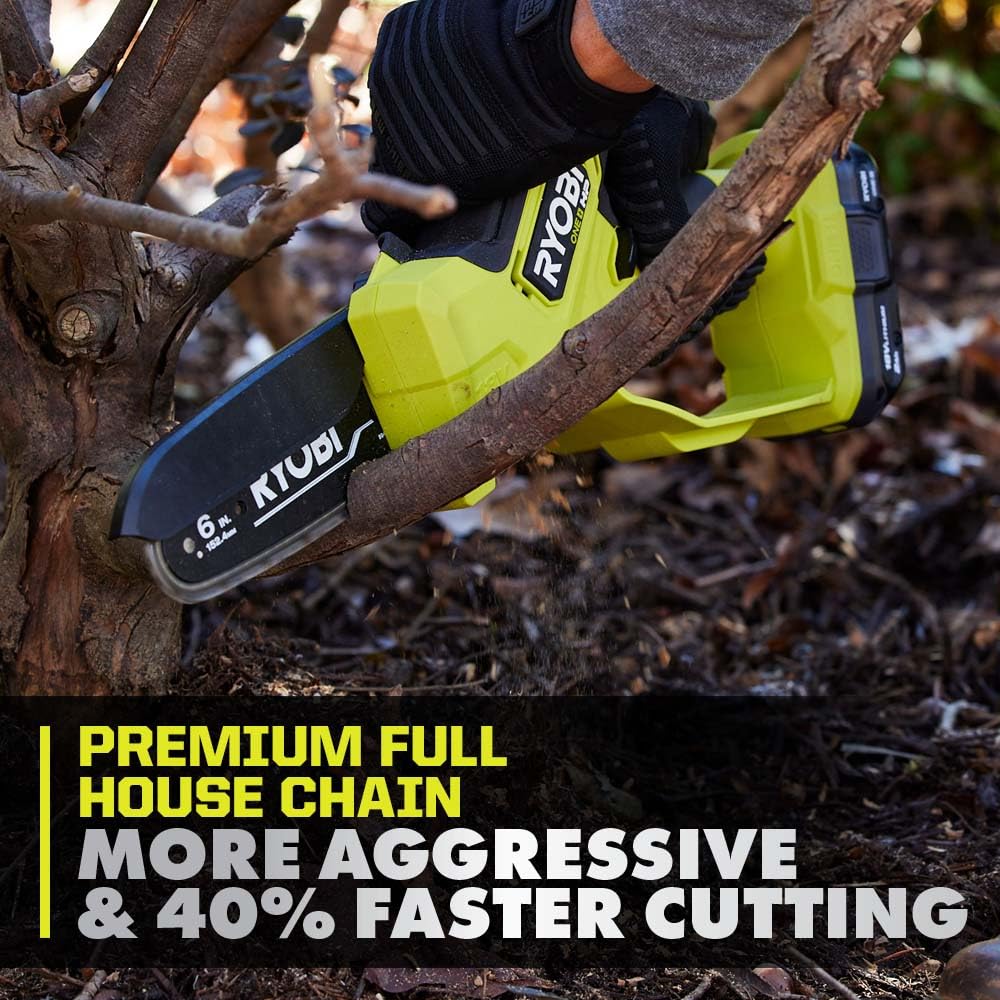 RYOBI 18V ONE+ HP 6" COMPACT BRUSHLESS PRUNING CHAINSAW TOOL ONLY (RENEWED)