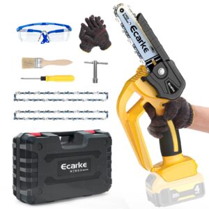 cordless power chainsaw, for dewalt 20v max lithium battery 6-inch hand-held mini pruning saw with brushless motor replacement chain wood cutting tree trimming camping (battery not included)