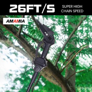 Cordless Pole Chainsaw,6-Inch Electric Extension Pole Chainsaw With 2X1500 mAh Batteries,Maximum Length 70 Inch for Trimming Branches from Trees Or Projects On The Ground.