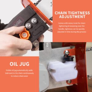 12" Chainsaw Attachment for Angle Grinder, Electric Chain Saw Converter Accessories for Wood Cutting Applicable Angle Grinder 5/8”-11 Thread ABOR M10 M12 M14