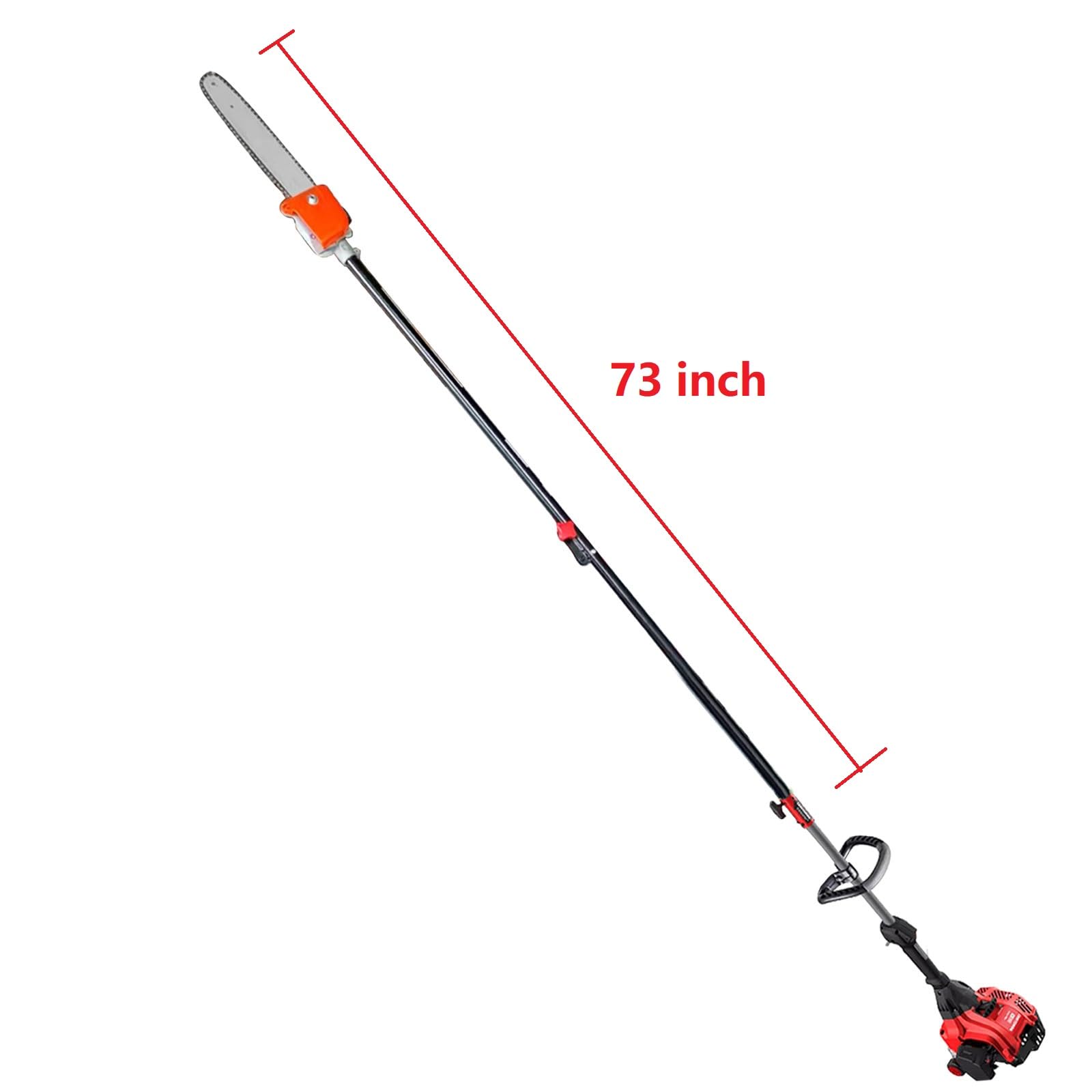 Gabasinover,Replacement parts Pole saw Attachment for Attachment Capable String Trimmers, Polesaws, and Powerheads fits for Hus 128LD, most brushcutters and Powerheads (Black）