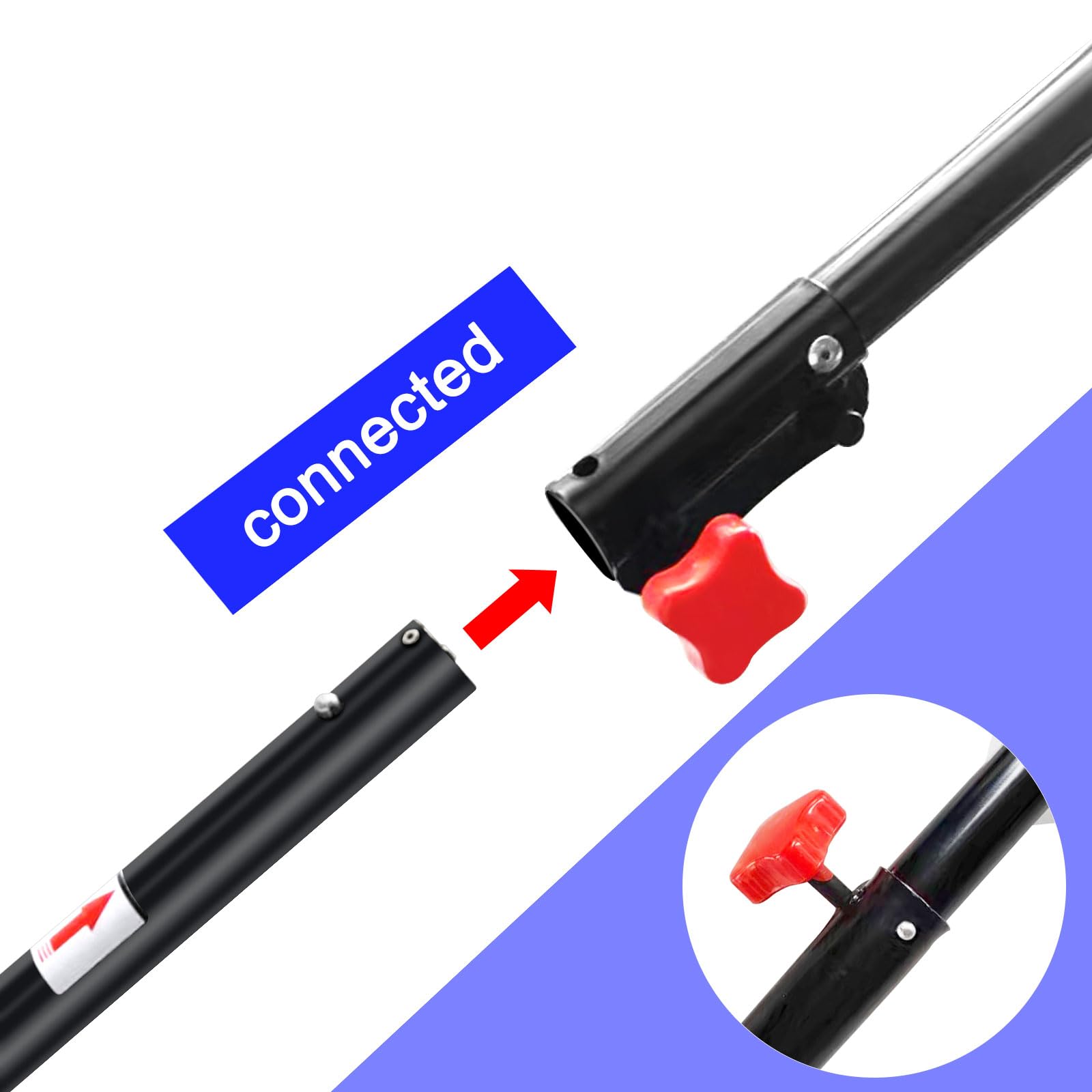 Gabasinover,Replacement parts Pole saw Attachment for Attachment Capable String Trimmers, Polesaws, and Powerheads fits for Hus 128LD, most brushcutters and Powerheads (Black）