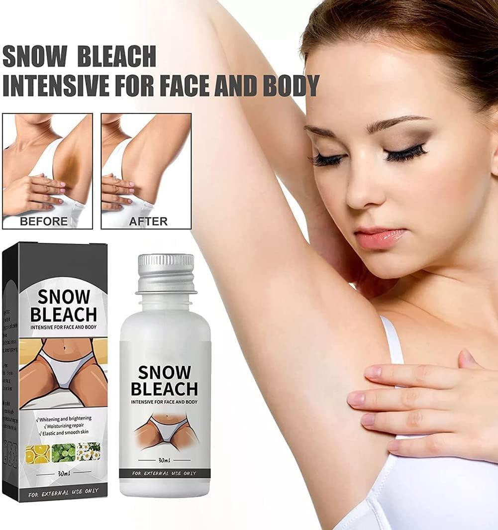 3PCS Snow Bleach Cream for Sark Spot Remover , Intimate Areas-Underarm, Neck, Armpit, Knees, Elbows,Face,Body