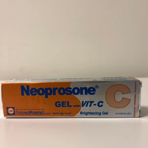 NEOPROSONE, Vitamin C Gel - 1 Fl oz / 30 ml - Brightening Gel Cream for Neck, Face, Body, Armpit, Hands - For Women and Men, with Alpha Arbutin
