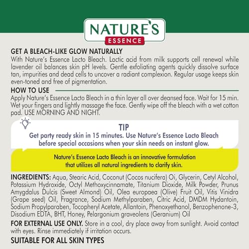 Nature's Essence Lacto Bleach, Natural Milk Bleach without Activator, 50ML