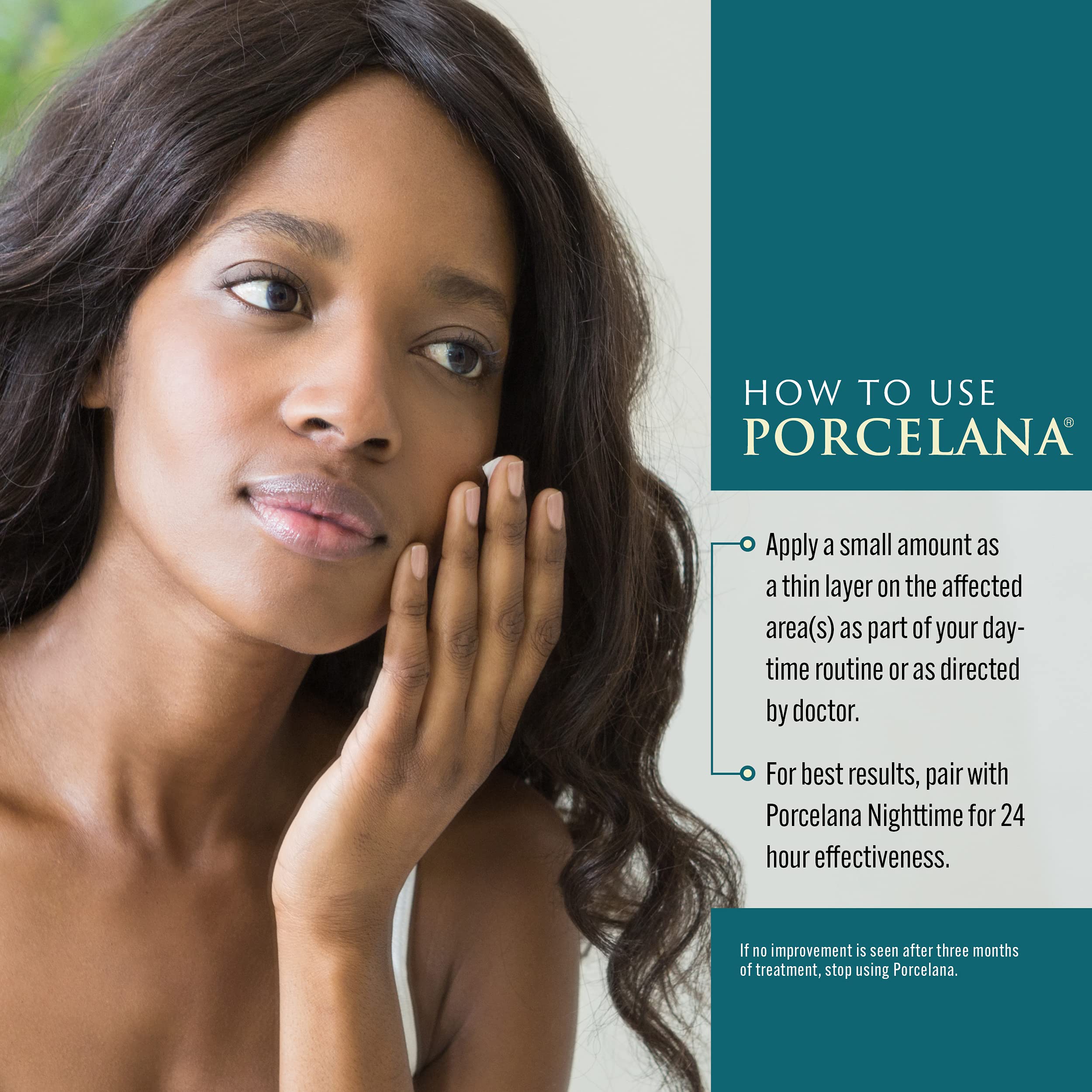 Porcelana Daytime Hydration Cream For Face & Body [Updated Formula] - Fades Dark Spots & Evens Skin Tone - For Sun & Age Spots, Acne Scarring, Melasma & Discoloration - Antioxidant Moisturizer (3 oz)