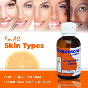 Neoprosone, Vitamin C Serum for Face | 1 Fl oz / 30ml | Brightening Serum For Dark Circle, Wrinkles | with Alpha Arbutin and Castor Oil
