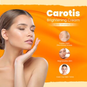 CAROTÏS, Skin Brightening Cream | 1.7 Fl oz / 50 g | Helps to Remove Pigments on: Face, Knees, Body, Armpit, and Private Areas | Brightening Gel with Carrot Oil, Alpha Arbutin, Shea Butter