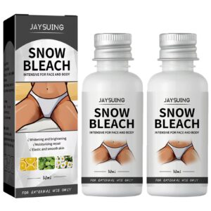 juztec armpit thigh darkening cream snow bleach cream - whitening for private parts, underarms & dark spot removal - gentle skin lightening (2 pack)