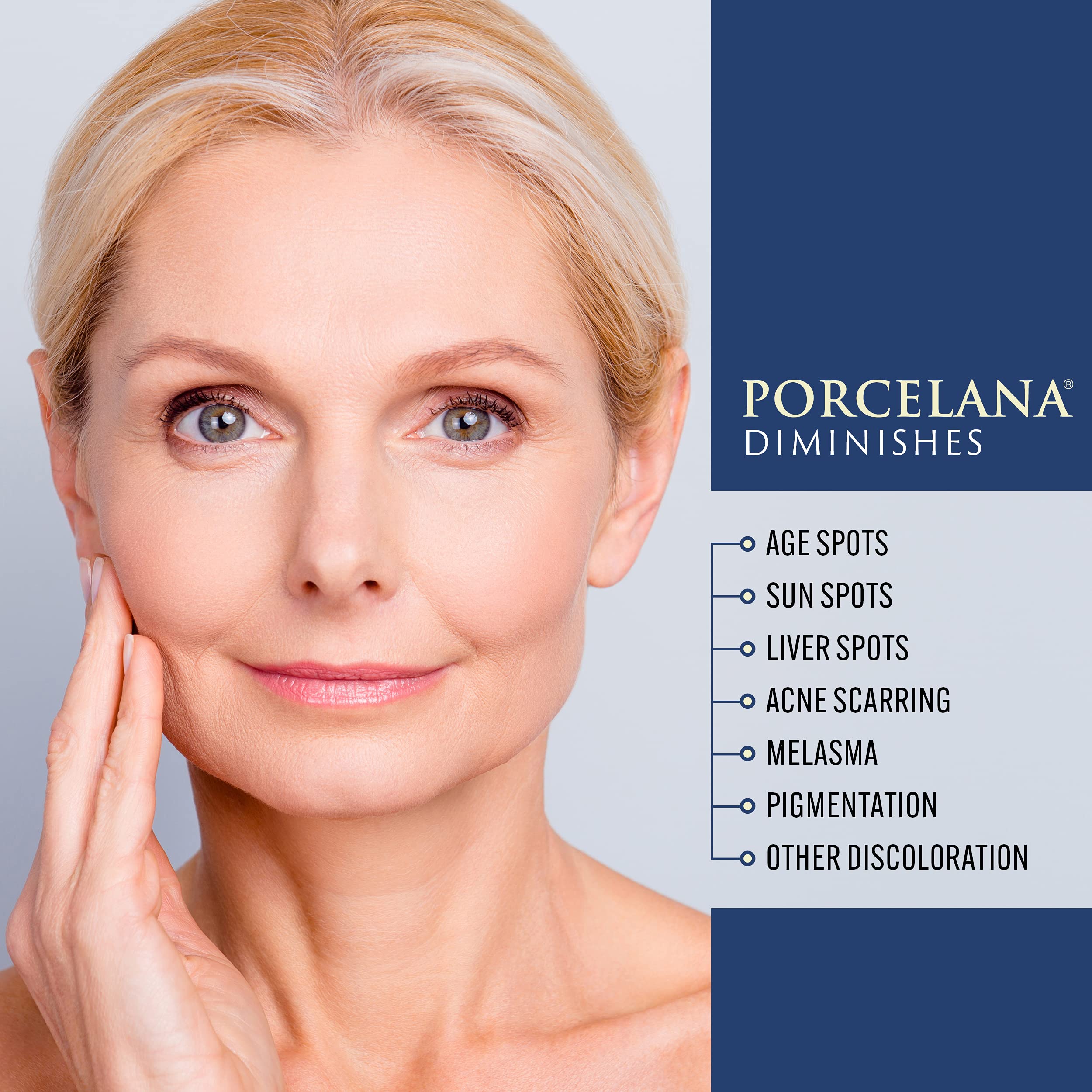 Porcelana Nighttime Hydration Cream Updated Formula - Fades Dark Spots & Evens Skin Tone - For Sun or Age Spots, Acne Scarring, Melasma & Other Discoloration - Moisturizer w/Vitamins & Antioxidants