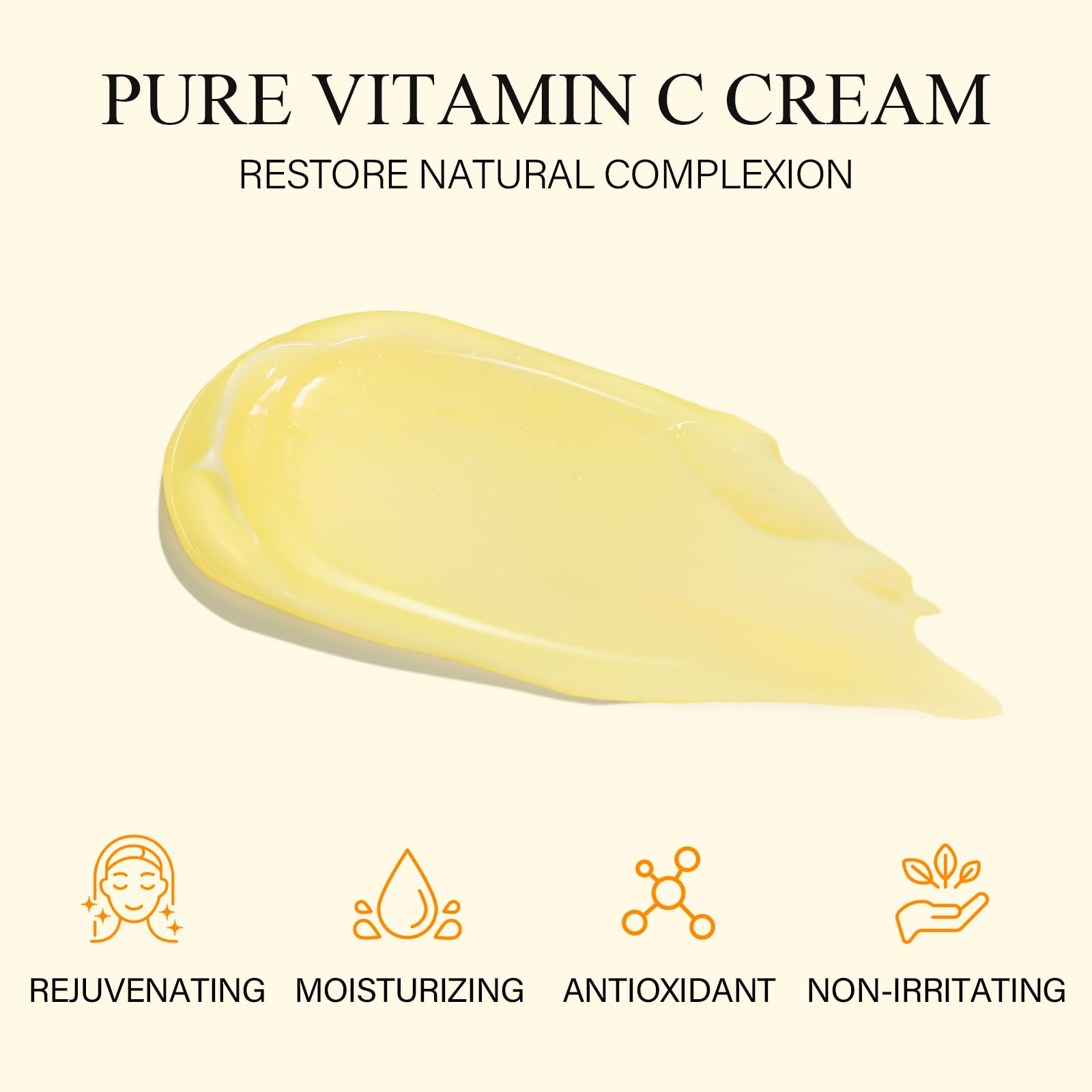 Vitamin C Face Moisturizer, Turmeric Vitamin C Face Cream, Anti-aging Hydration Skin Firming & Brightening Cream for Dark Spots, Wrinkles, Uneven Skin Tone, Vitamin C Lotion for Instant Glow, 1.76 OZ