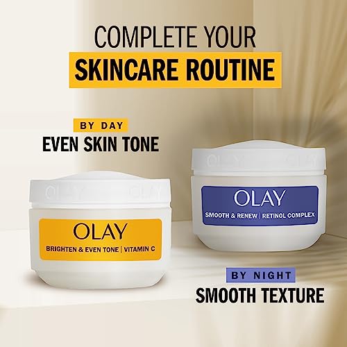 Olay Bright & Even Vitamin C with Lactic Acid Face Moisturizer, 2 oz Lightweight Brightening Face Cream for Uneven Skin Tone, Recyclable Eco Jar Packaging, Value Size