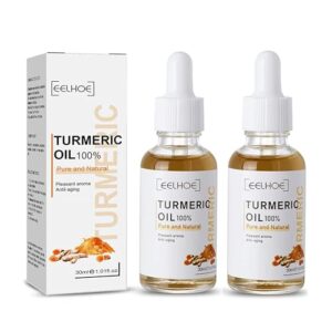 2 Pack Turmeric Dark Spot Corrector Serum Oil, Turmeric Repair Face Serum, Natural Turmeric Bright Skin Dark Spot Skin Care Moisturizing Repair Serum, Turmeric Oil for Face Dark Spots(30ml)