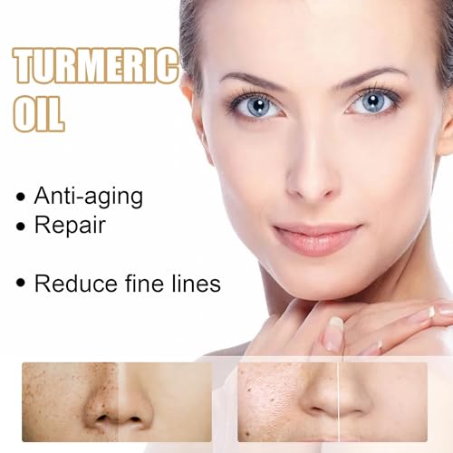 2 Pack Turmeric Dark Spot Corrector Serum Oil, Turmeric Repair Face Serum, Natural Turmeric Bright Skin Dark Spot Skin Care Moisturizing Repair Serum, Turmeric Oil for Face Dark Spots(30ml)