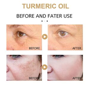 Turmeric Serum Oil Facial Skin Care Serum, Moisturizing the skin Serum, Suitable For Dry Skin, Redness, & Skin Blemishes (colorless 2PC)