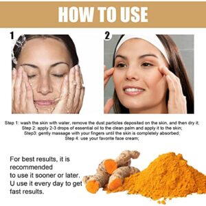 Turmeric Serum Oil Facial Skin Care Serum, Moisturizing the skin Serum, Suitable For Dry Skin, Redness, & Skin Blemishes (colorless 2PC)