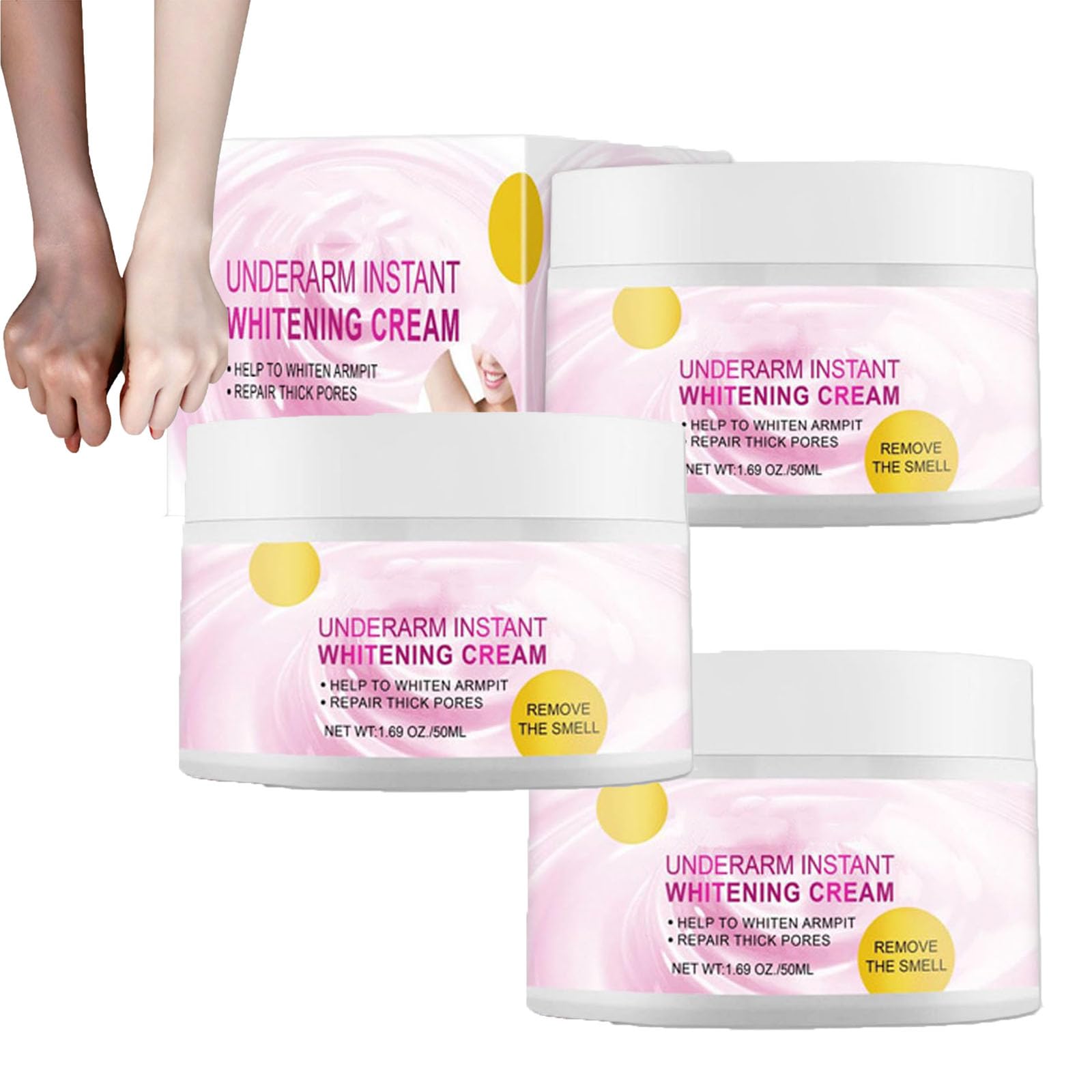 Kunnozz Underarm Instant Whiten Cream, Underarm Whiten Cream, Intense Lightening Skin Cream, Body Whiten Cream, Whiten Cream Dark Areas