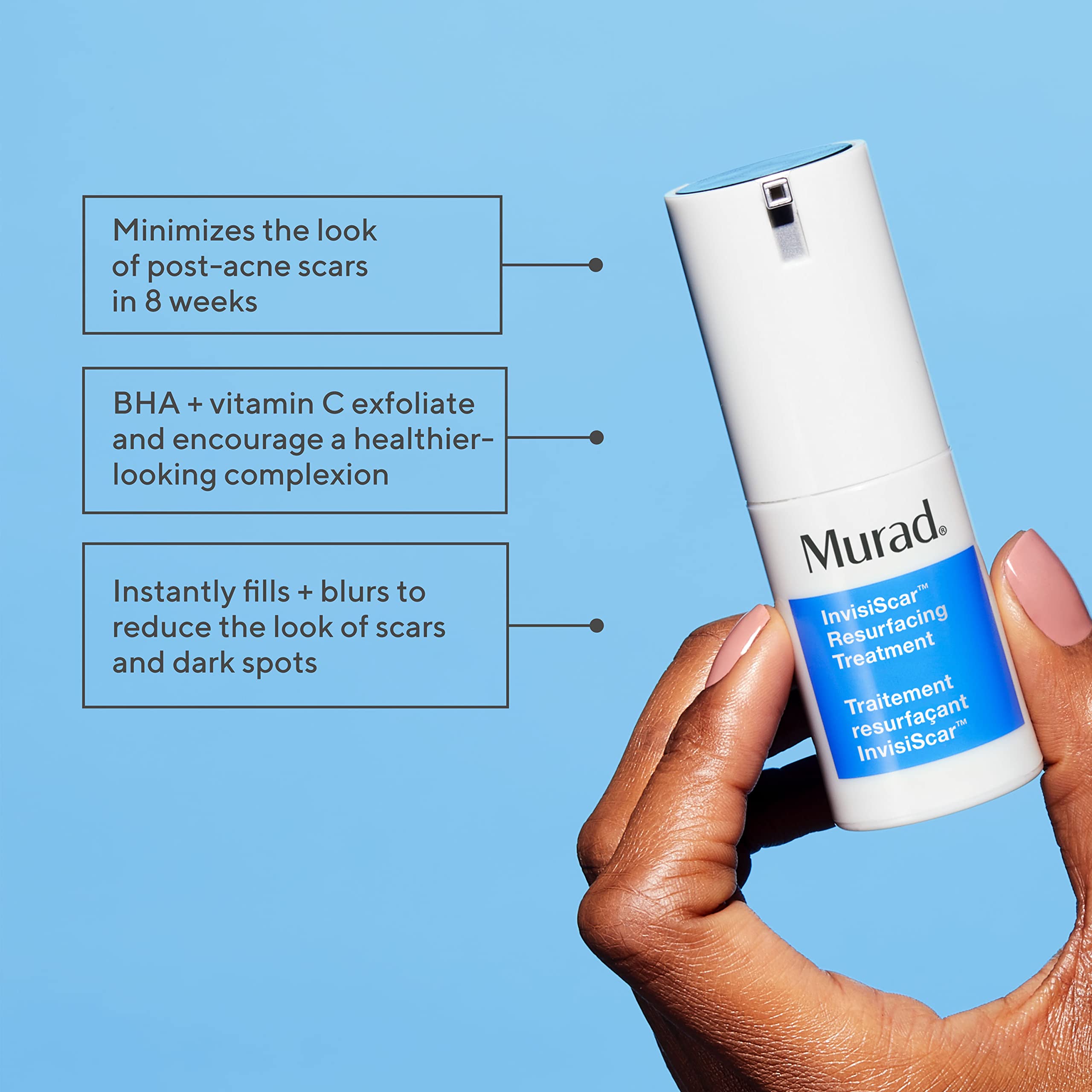 Murad InvisiScar Resurfacing Treatment for reducing the appearance of Acne Scars and Dark Spots, 0.5 Fl Oz