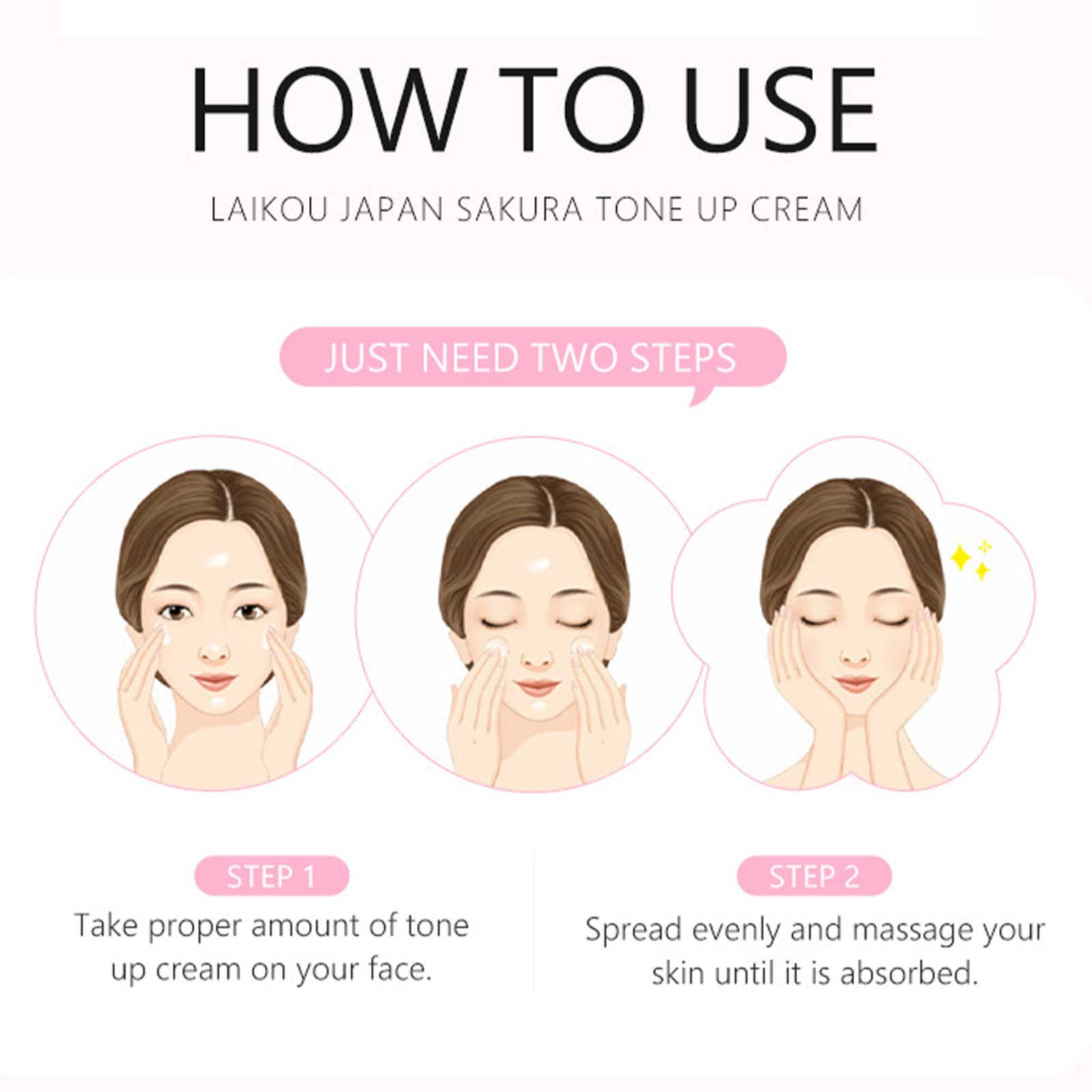 Whitening Brightening Tone up Cream,Sakura Essence Glow Tone up Cream Face Moisturizer Cream 1.06 Fl OZ Hydrating & Smooth Dry Skin Lightweight Nourishing Facial Skin Instant Tone-Up Lazy Face Cream