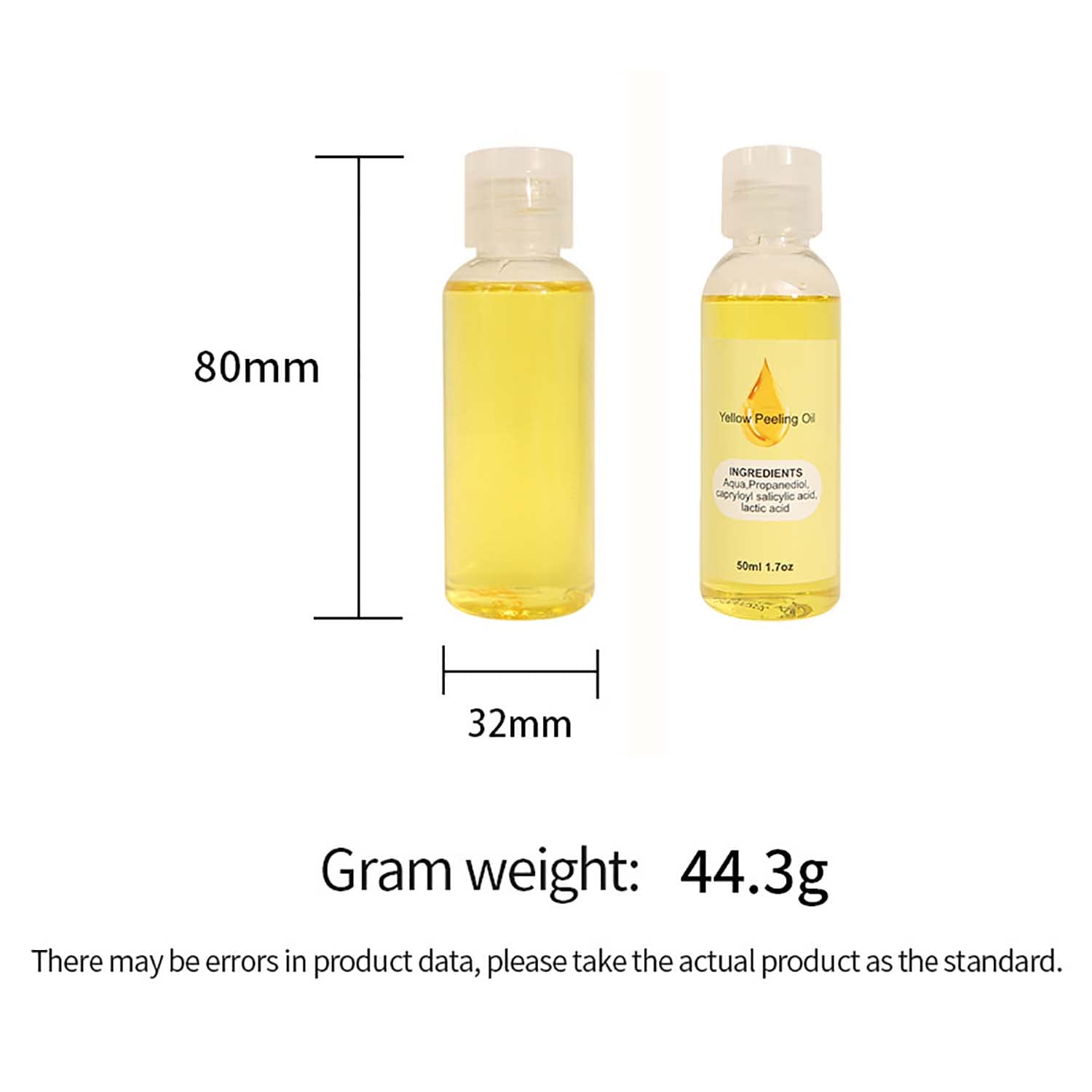 Natural Spots Whitening Yellow Peeling Oil 50ml, 1.7oz, Super Strength Yellow Peeling Oil Exfoliating for Dark Skin, Peeling Solution Bleaching Lighten Elbows Knees Hands Melanin (50ml*1pc)