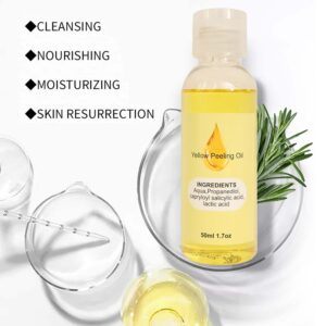 Natural Spots Whitening Yellow Peeling Oil 50ml, 1.7oz, Super Strength Yellow Peeling Oil Exfoliating for Dark Skin, Peeling Solution Bleaching Lighten Elbows Knees Hands Melanin (50ml*1pc)