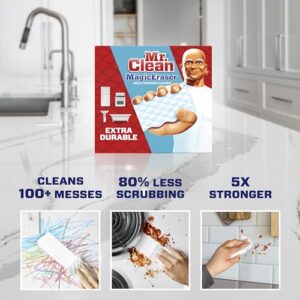 Mr. Clean Magic Eraser Extra Durable, Cleaning Pads with Durafoam, 4 count