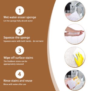 COMNICO 10 Pack Magic Sponge Cleaning Supplies Scrub Dish Dust Products Cleaner Professional Commercial Scrub Sponge for Kitchen Bathroom Bathtub Toilet Sink Furniture Floor Wall