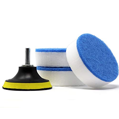 RotoEraser | Drill Powered Magic Cleaning Eraser Sponges | High Density Melamine Scrubber Pads with Drill Attachment for The Bathroom, Kitchen, Floors, Baseboards, Grout, Magic Marker, Walls & More