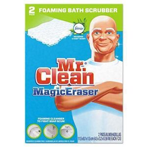 mr. clean pag27141 magic eraser bathroom scrubber 2 per box, white