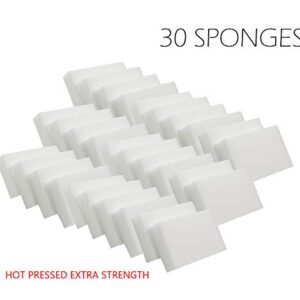 Extra Strength Value Deal, Magic Sponge Cleaners Eraser Pads - White - All Purpose - Long Lasting (30 XS Eraser Pack)