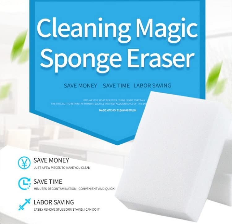 Dr.WOW Magic Cleaning Eraser,80 Pack Magic Sponge Eraser in Bulk -Multi Surface Power Scrubber Foam Cleaning Pads - Kitchen, Shoe,Floor,Bathroom, Wall Cleaner