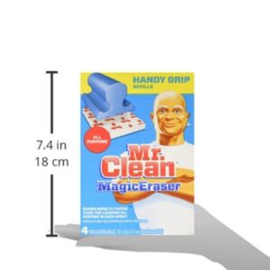 Mr Clean Magic Eraser Handy Grip All Purpose Cleaner Refills 4 Count (colors and packaging may vary)