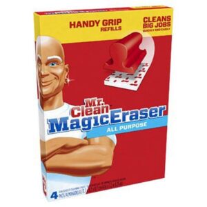 Mr Clean Magic Eraser Handy Grip All Purpose Cleaner Refills 4 Count (colors and packaging may vary)