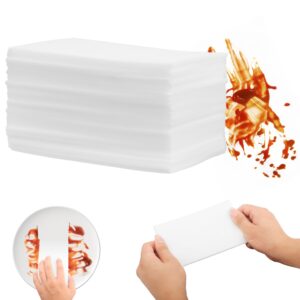 60 pcs magic eraser sponge - aumulee thin melamine sponge cleaning pads, disposable magic eraser sheets for furniture, bathroom, bathtub, sink, floor, baseboard, wall cleaner, 60 count