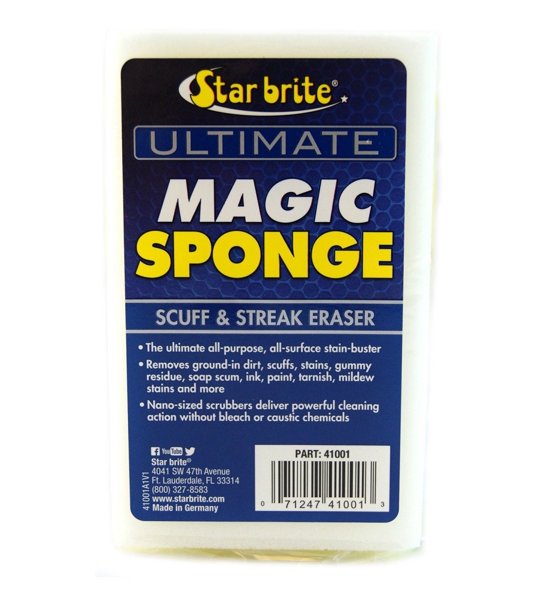 STAR BRITE Magic Sponge Scuff & Streak Eraser Cleaner 18 Pieces Display