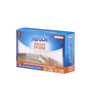 Superior Eraser Sponge 8 Pack- Magic Cleaning Sponge for Floor, Wall, Furniture Removes: Scuffmarks, Dirt, and Tough Stains