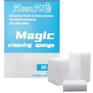 keenkid 50 pcs/lot magic sponges cleaning eraser melamine sponge foam pads,multi-functional household cleaning kitchen dish sponge 100x60x20mm (50)