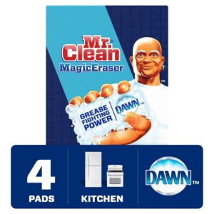 Mr. Clean Magic Eraser Kitchen White Scouring Pad, 4/Pack (51107)