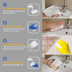 25pack Magic Cleaning Sponge Multifunctional Household Melamine Foam Brush, Suitable for Furniture, Kitchen, Bathroom, car, Yacht, White Goods and Electronic Products, etc., for Surface Cleaning.