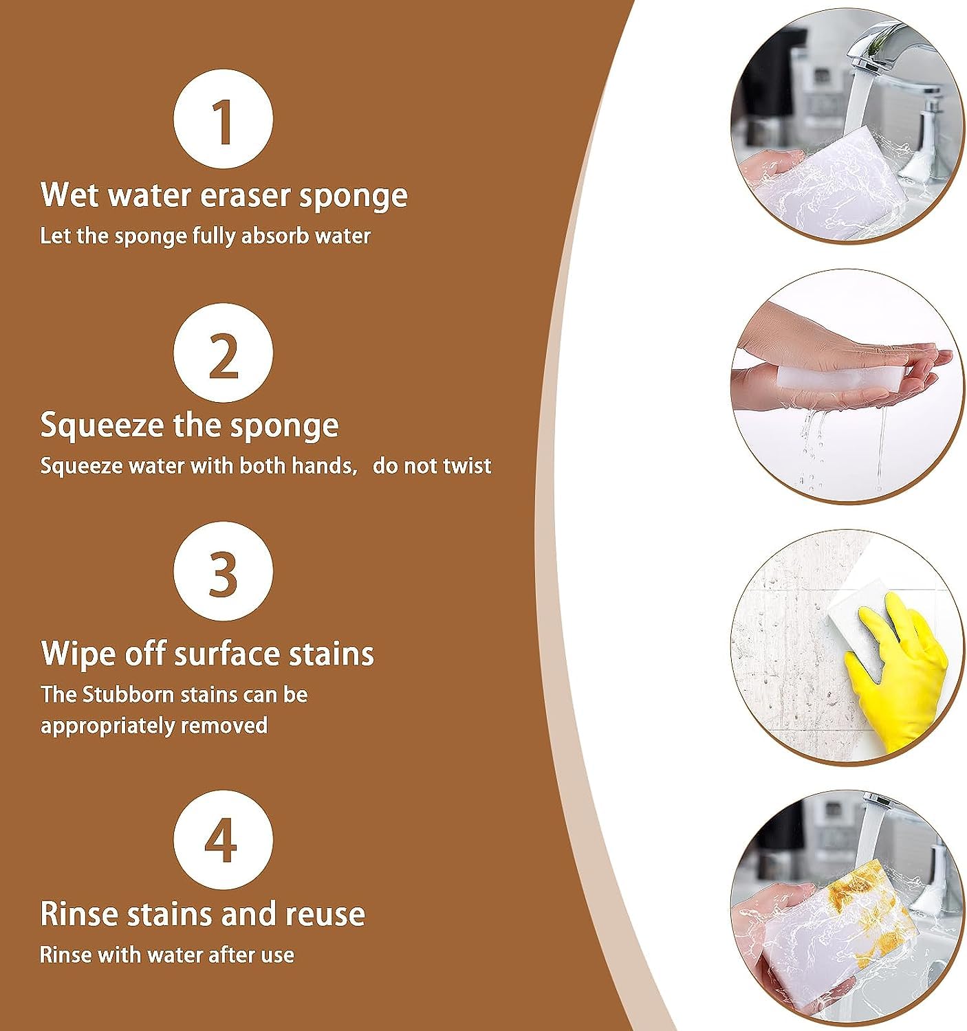 Sponge Magic Eraser Multi Surface Scrubber Foam Cleaning Pads - Bathtub, Baseboard, Bathroom, Wall Cleaner（3.9 X 2.36 X 0.78 in） 7 Pack