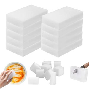 Magic Eraser Sponge 100PCS Magic Sponges for Cleaning Eraser Pad 4x2.4x0.8 Inch All-Purpose Power Scrub Non-scratch Cleaning Sponge for Kitchen Bathroom Wall