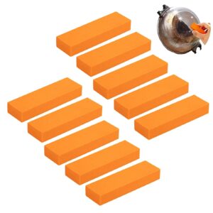 SXRC Stainless Steel Decontamination Artifact Eraser,Easy Limescale Eraser Orange,Reusable Rust Eraser,Cleaning Eraser Bathroom Glass Rust Remover Rubber,for Steel Stainless Surface Kitchen Home