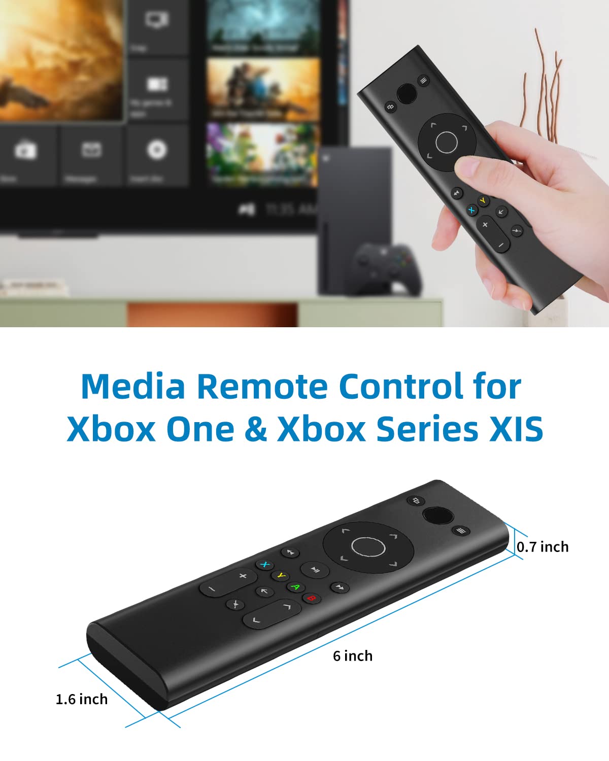 OLCLSS Media Remote Control for Xbox One, Xbox One X|S & Xbox Series X|S - Compatible with Multiple Console Models for Xbox