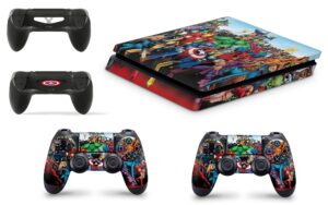 superhero skins for ps4 playstation 4 slim console decal vinal sticker + 2 controller set