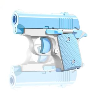 easter basket stuffers,1911 3d printed small pistol toys, stress relief pistol toys for adults, suitable for relieving adhd, anxiety,easter fillers easter gifts for boys(blue&white)