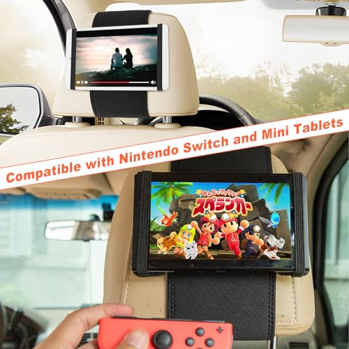 Cosmos Car Headrest Mount Holder Seat Mount Holder Compatible with Nintendo Switch and Other Mini Tablets