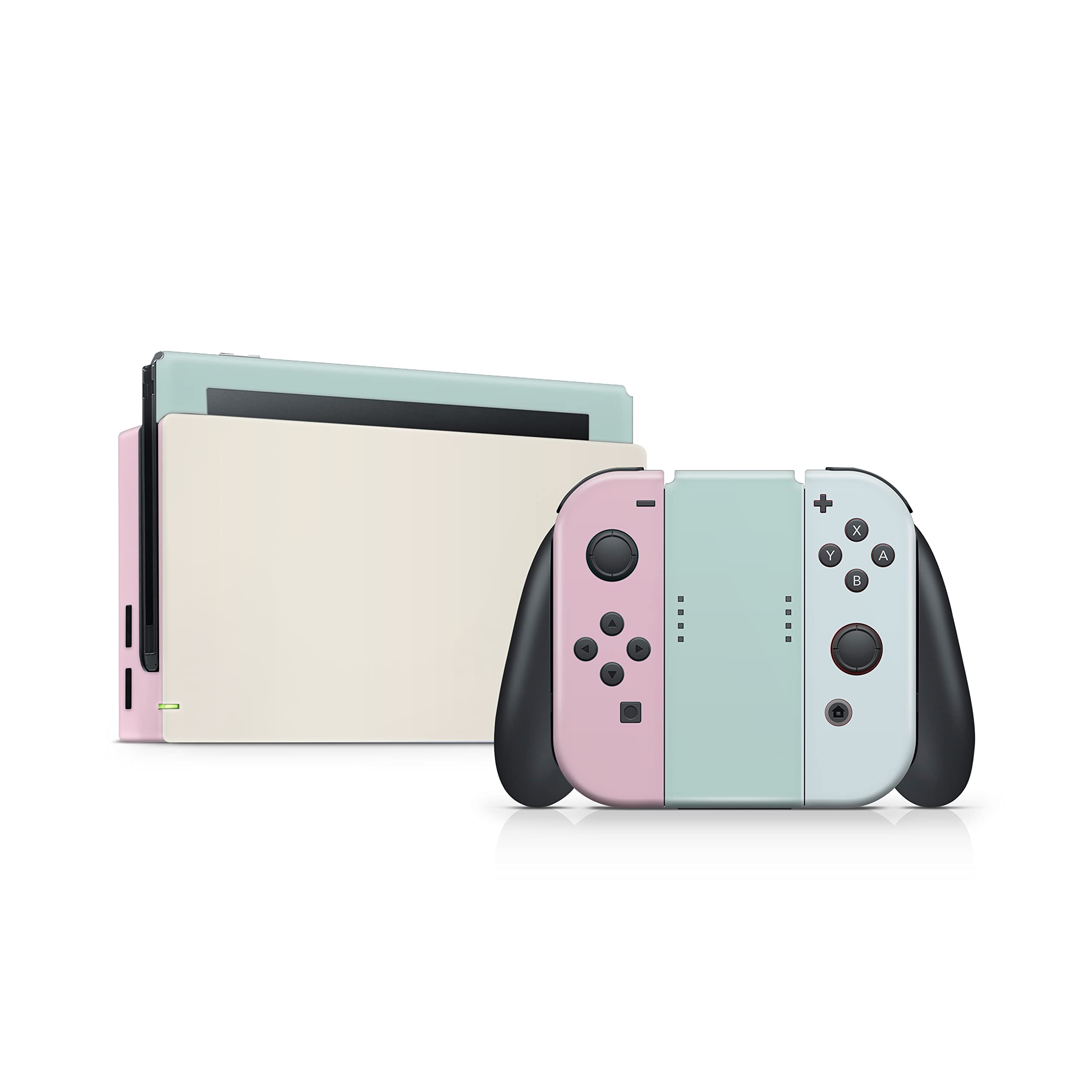 Tacky Design Colorwave Skin Compatible with Nintendo Switch Skin - Premium Vinyl 3M Blue Pastel Stickers Set - Switch Skin Compatible with Joy Con, Console, Dock, Decal Full Wrap