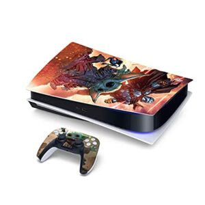 PEYANZ Ｐ.S.5 Skin for Console(Disk Edition) and Controllers Vinyl Sticker, Durable, Scratch Resistant, Bubble-Free