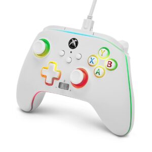 PowerA Spectra Infinity Enhanced Wired Controller for Xbox Series X|S - White (Amazon Exclusive), gamepad, video gaming controller, works with Xbox One and Windows 10/11, officially licensed