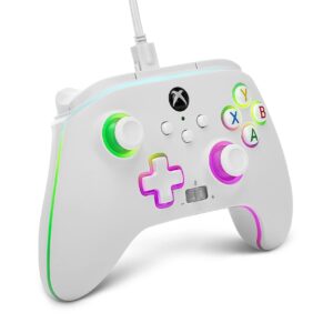 PowerA Spectra Infinity Enhanced Wired Controller for Xbox Series X|S - White (Amazon Exclusive), gamepad, video gaming controller, works with Xbox One and Windows 10/11, officially licensed